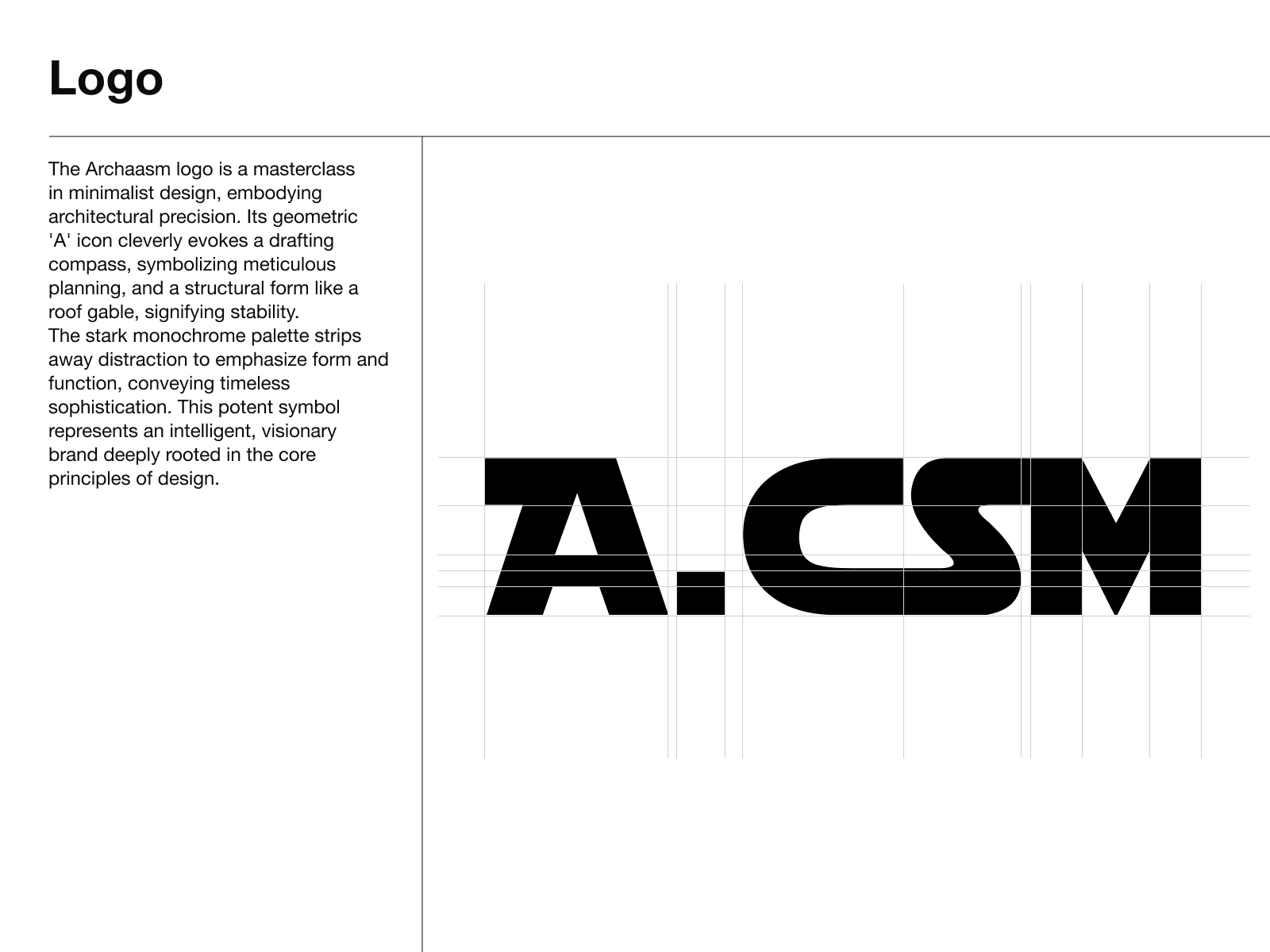 The logo — a drafting compass and a roof gable in one letter