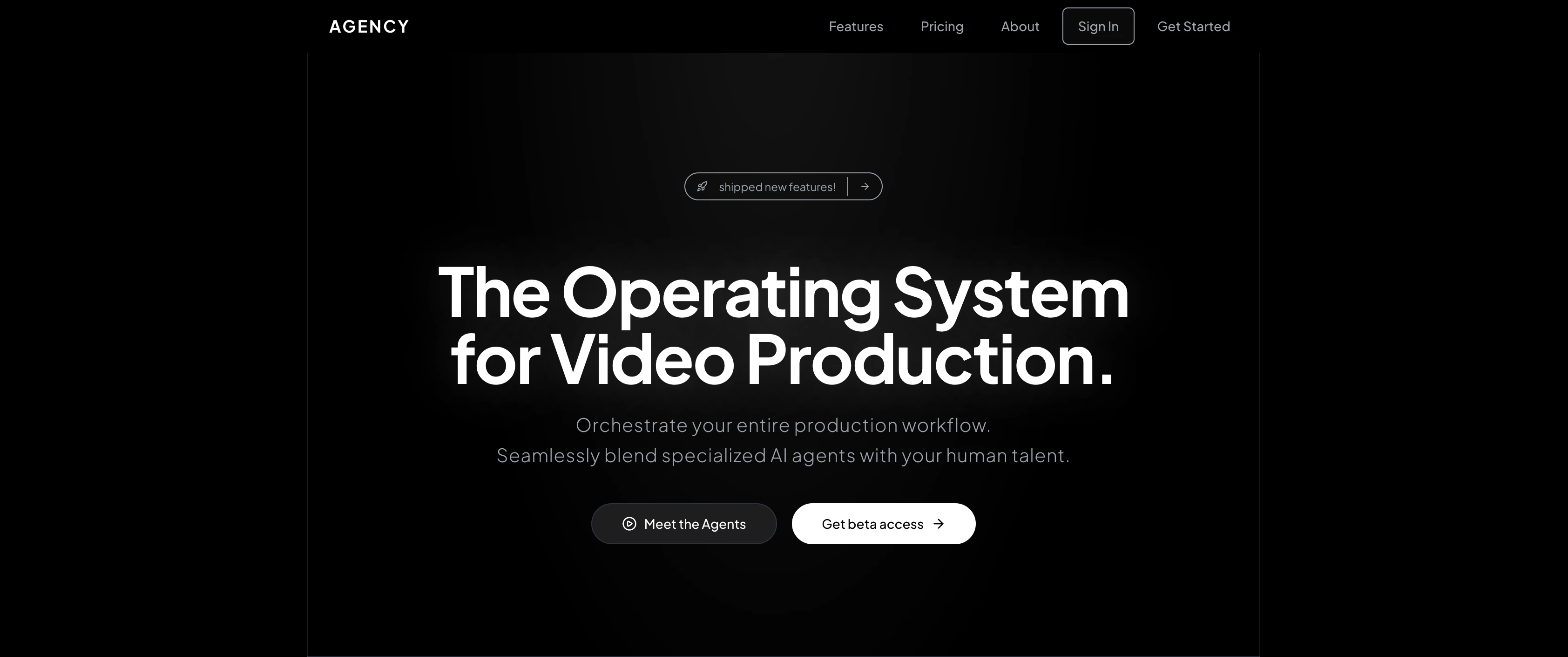 Landing page — The Operating System for Video Production